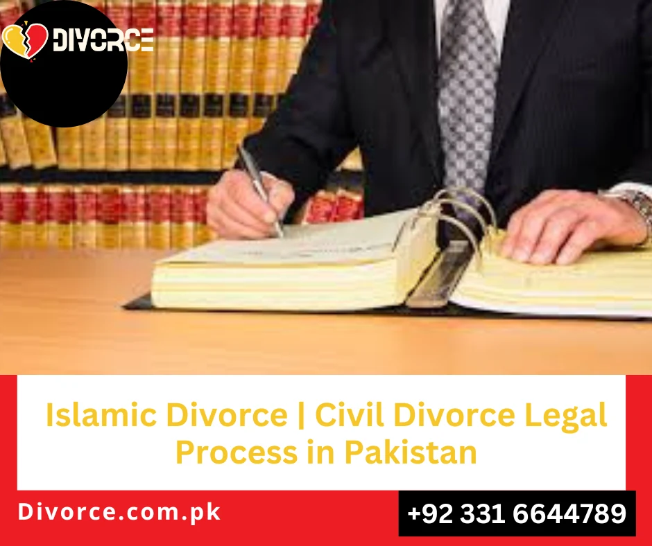 Lawyer reviewing a file for divorce proceedings in Pakistan