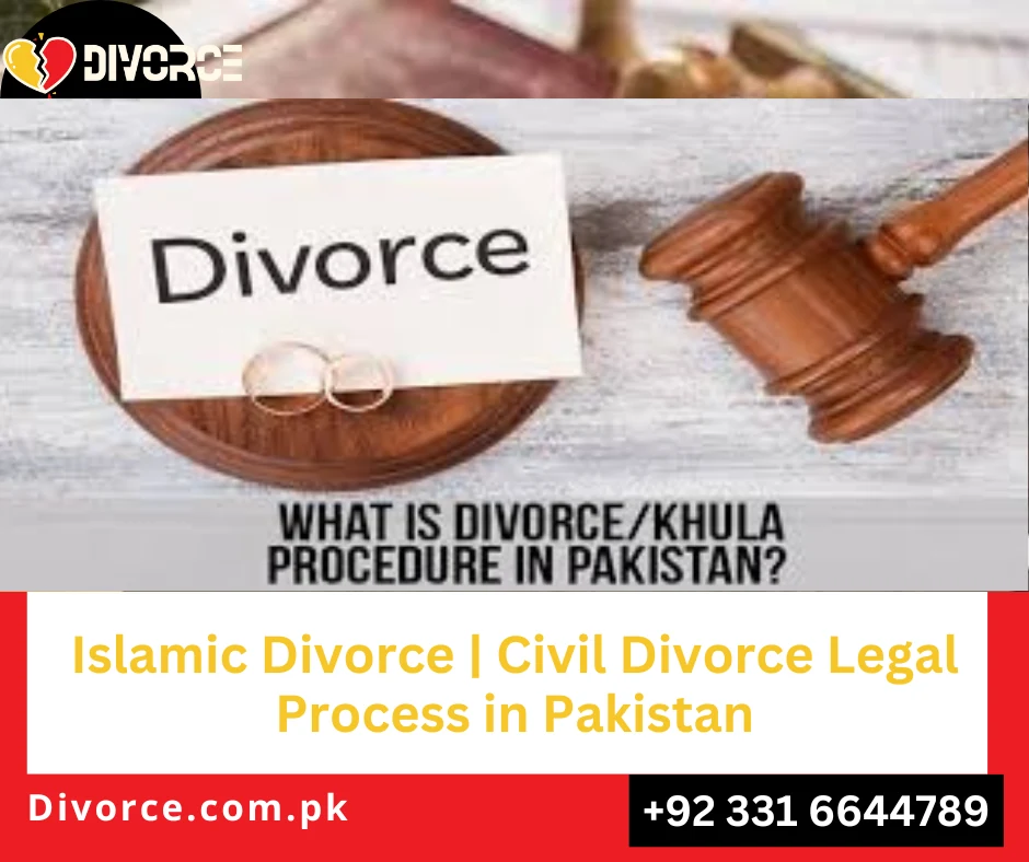 Divorce paperwork and gavel illustrating Pakistani divorce procedures