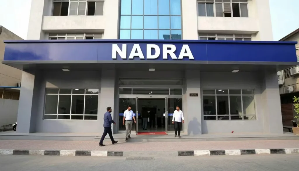 Illustrative NADRA office image accompanying identity-record guidance
