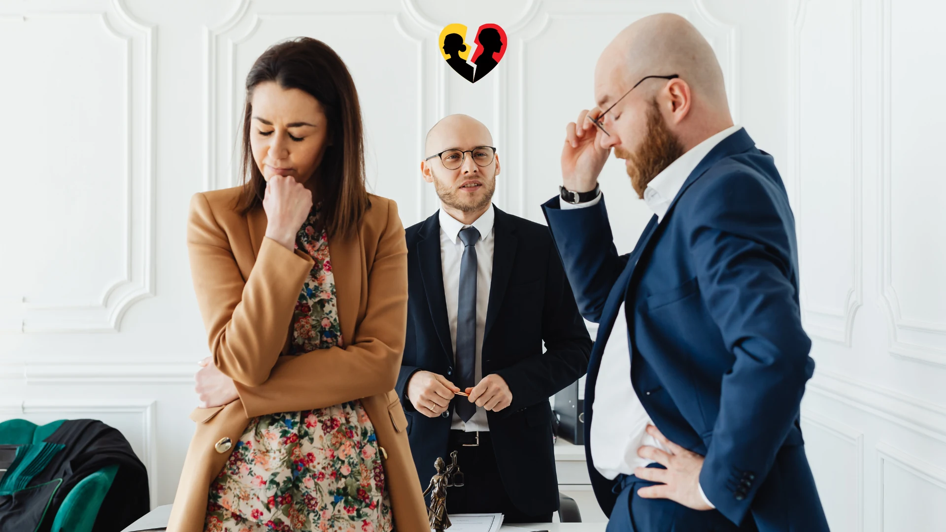 Illustrative couple discussing separation with a legal adviser — maintenance in Pakistan
